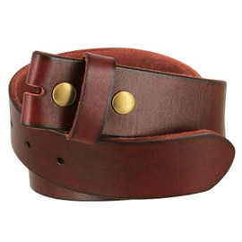 BS040 100% One-Piece Full Grain Leather Belt Straps with Slot Hole 1-1/2" (38mm) Wide (Slot Hole-Burgundy, 38)