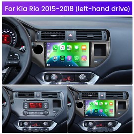 Android 15 Car Radio for Kia Rio 2015-2018 with Wireless Carplay Android Auto, 2+64G 9 Inch Touchscreen Car Stereo with GPS WiFi BT FM/RDS Radio EQ SWC Mirror Link Backup Camera Mic