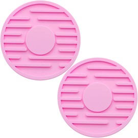 MEAJOO 2-Piece Car Cup Holder Insert – 2.75 Inch Non-Slip Drink Coaster, Universal Fit for Auto Cup Holders – Perfect for Coffee, Soda & Water Bottles (Pink)