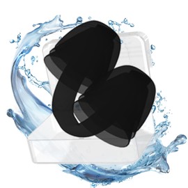 Nose Plugs for Swimming Silicone Swim Nose Clip Adult Hree-Layer Mushroom Head Waterproof Surfing Nose Plug (with Storage Box) Nose Clip for Swimming Suitable for Diving, Surfing,Swimming(Black) S