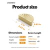 JIASENBAO 5 Pack Brushed Gold Cabinet Pulls 3" Hole Center