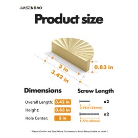 JIASENBAO 5 Pack Brushed Gold Cabinet Pulls 3" Hole Center Cup Flat Brass Drawer Pulls Kitchen Cupboard Bathroom Dresser Cabinet Hardware Handles Zinc Alloy