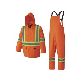 Pioneer V1080250-2XL Heavy-Duty High Visibility Jacket and Pants Combo, Orange, 2XL