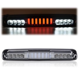 PIT66 LED 3rd Brake Light,Compatible with 99-07 Chevy Silverado/99-07 GMC Sierra 1500 2500HD 3500 High Mount Stop Parking Light I Type Third Brake Cargo Lamps Chrome Housing Clear Lens