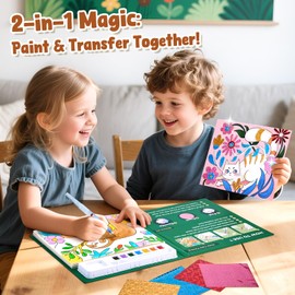 JoyCat Paint with Water Coloring Books, Art & Craft Activity, No Mess Art for Kids Ages 4-8, Craft Kits & Supplies, DIY Creative Activity, Presents for Girls & Boys (Animals)