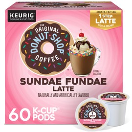 The Original Donut Shop Sundae Fundae One Step Latte, Keurig Single Serve K-Cup Pods, 60 Count (6 Packs of 10)