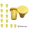 TSI 5/8" Yellow Blank Cap Surveyors Boundary Property Corner Survey 12 Caps-PLM5/8Y