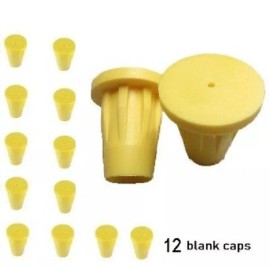 TSI 5/8" Yellow Blank Cap Surveyors Boundary Property Corner Survey 12 Caps-PLM5/8Y