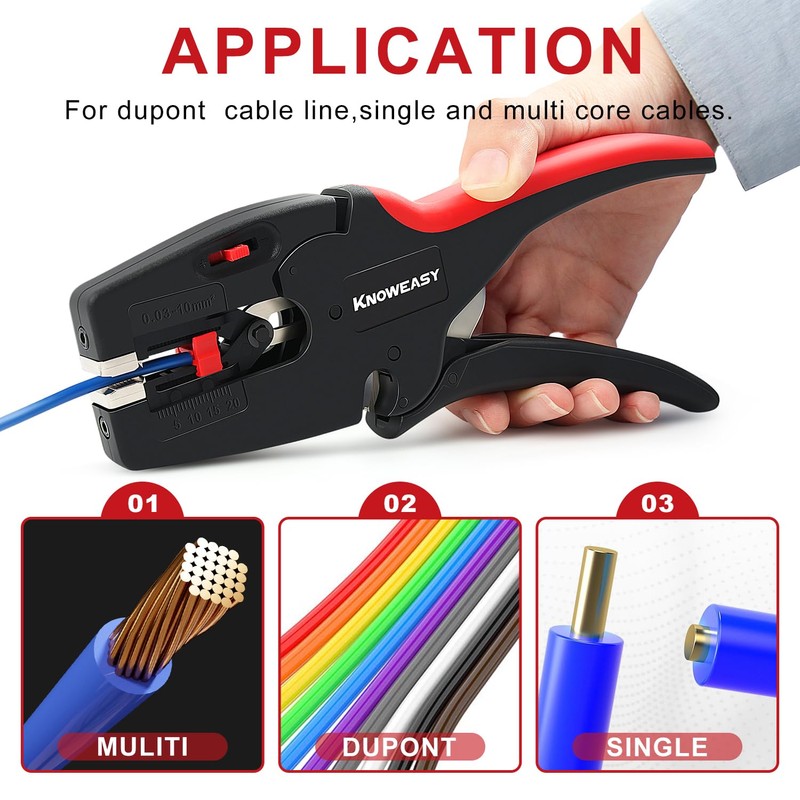 Knoweasy Upgraded Wire Stripper : 2-in-1 Heavy Duty Wire Stripper