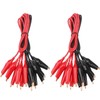 20 Pieces Crocodile Clips with Cable Test Lead Set, Double