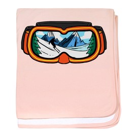 CafePress Skiier Skiing Goggles Mountain Winter Baby Blanket, Super Soft Newborn Swaddle