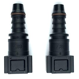 Fuel Line Quick Connector 5/16 Bundy Female to Barb Straight for 5/16 Steel to 5/16 ID 3/8 OD Nylon Tubing, Pack of 2