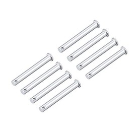 sourcing map Clevis Clevis Bolts Flat Head Single Hole Galvanised Solid Steel 8 mm x 80 mm Pack of 8