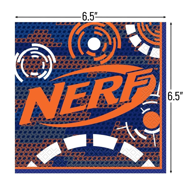 Unique 51382 Nerf Party Napkins, 16 Count