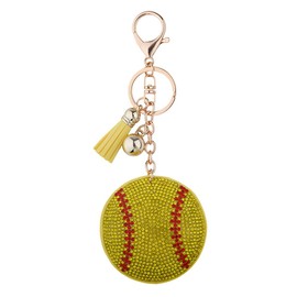 Baseball Player Birthday Gifts for Son Baseball Lovers Yellow Baseball Keychain Gifts for Grandson I Love You Gifts for Daughter Her Best Friend Softball Keychain Gifts for Sports Lovers Fan