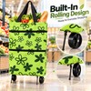 Foldable Wheeled Shopping Bag for Groceries – Expandable Tote-to-Rolling Design