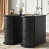 Tribesigns Solid Wood End Table, 2-Drawer Narrow Side Table Slim