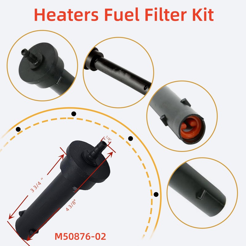 Dgdhf Replacement Fuel Filter Kit M50876-02 Fits Reddy, Desa, All-Pro,