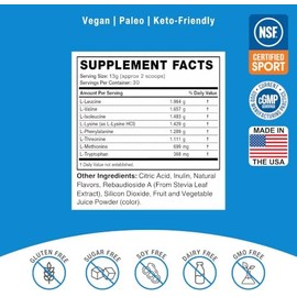 OptimalAmino  La mejor bebida de recuperación prepost entrenamiento, suplemento de aminoácidos esenciales con un 99 de utilización, certificado por
