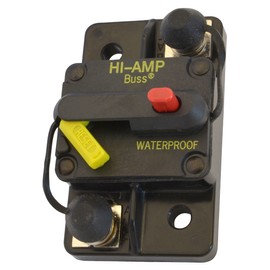 Bussmann CB285F-50 Weatherproof Marine Rated High Amp Type III Flush Mount Circuit Breaker (50 Amp), 1 Pack