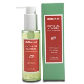 Limpiador Facial En Gel De Cactus: Profundamente Hidratante Y Nutritivo Para Pieles Sensibles. Con Aceite De Tuna Hidratante Y Niacinamida. Fórmula An