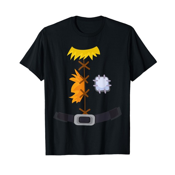 Scarecrow Costume Halloween Wizard Patch Vintage T-Shirt