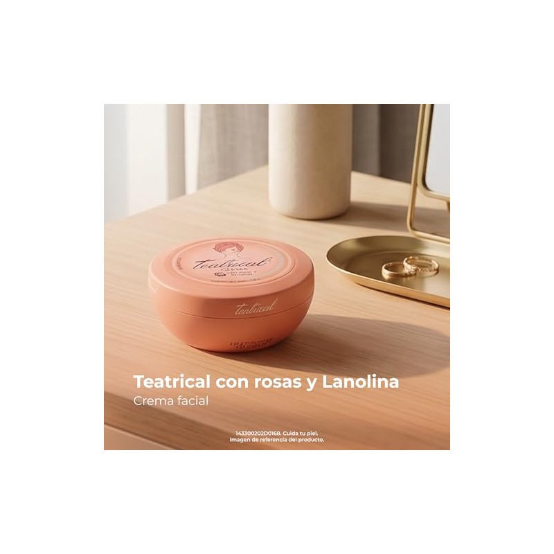 TEATRICAL - Crema Facial con Rosas y Laolina. Tarro con