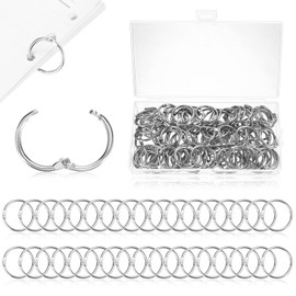 110 Stk Buchringe, Buchbinderinge, Binder Ringe, Metallringe für Karteikarten Ringe, Ringbindung Heftringe für DIY Loseblatt Scrapbook Fotoalbum Bücher(20mm Innendurchmesser / 25mm Außendurchmesser)