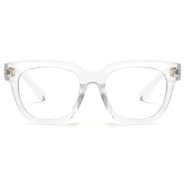 Cyxus Thick Cell Frame Date Glasses, Blue Light Reduction, No Degree Computer Glasses, UV Protection, UV Protection, Stylish, Unisex, 01black