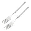 2PCS Extendable Fork Telescopic, 64cm Long Fork Stainless Steel 8.7