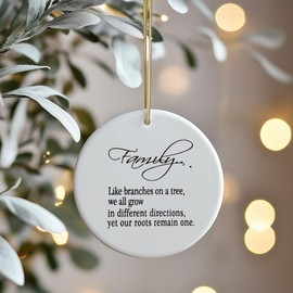 Family Christmas Ornaments - Decorative Hanging for Christmas Tree, Birthday for Dad, Mom, Daughter, Son, Husband, Wife, Grandma, Grandpa