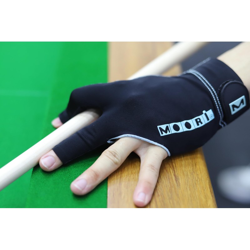 Moori Professional Billiards Glove (Black, X-Large, Open Finger Right)