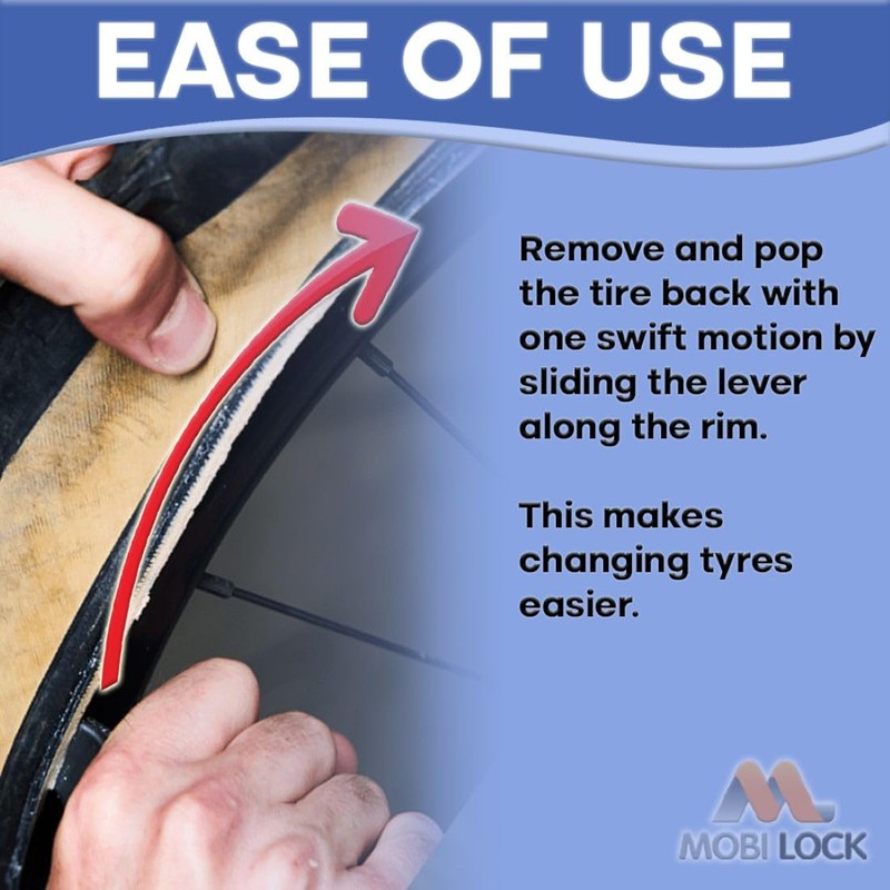 Mobi Lock Bicycle Tyre Lever - Tire Changing Tool for