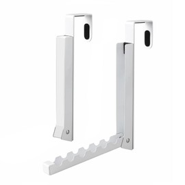 Upriver 2 Pack Over The Door Hangers for Clothes, Foldable 6 Grooves Over The Door Drying Laundry Hooks, Heavy Duty Portable Clothes Drying Racks for Hanging Clothes Coat Towels