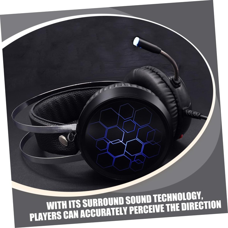KOMBIUDA RGB Wired Gaming Headset with Mic Comfortable Over Ear