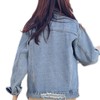 Saukiee Oversized Denim Jacket Distressed Boyfriend Jean Coat Jeans Trucker