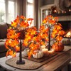 PEIDUO 2 Pack Maple Tree Fall Decor, Lighted Fall Tree
