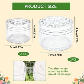 JIEBAO Pack of 4 Flower Stem Holder, Spiral Ikebana Stem Holder, Trasparent Bouquet Flowers Twister for a Secure and Stylish Hold for Flower Stems, for DIY Flower Arrangement