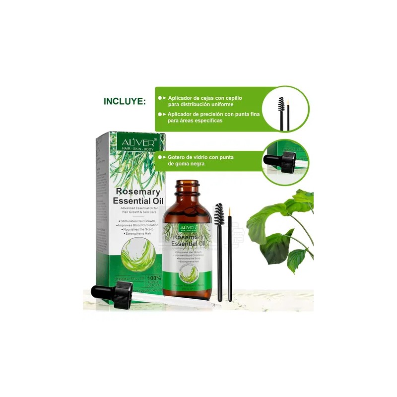 Aceite Esencial De Romero Crecimiento Cabello Cuidado Piel