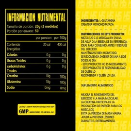 Suplemento en polvo Hiper Sport Creatina - Glutamina Creatina de Creatina Monohidratada - Glutamina sabor mango x 1kg                                 