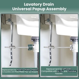 Enhon 4 Pack Bathroom Sink Stopper Replacement, Lavatory Popup Center Piece Assembly, Pivot Rod Bathroom Sink Drain Repair Kit, Compatible with Pfister, Ez Flo, ProValve Faucets PS2673 MP53280