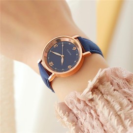 LIWEARE Women's Watch, Women's Analogue Quartz Watch with PU Leather Strap, Watches Women's Classic Watch Casual Quartz Watch Dress Watch, blue, Strap.