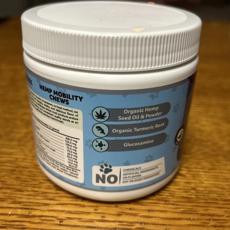 Pawadox Hemp Mobility And Pain Support Chews 120 Soft Gels