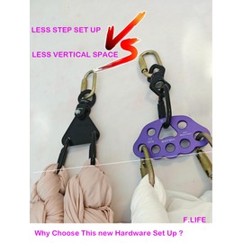 Aerial Trapeze Hardware Rotation For Straps Or yoga Hammock Lyra Hoop Two Point Apparatus Hanging From a Single Rig Point spin (Black)