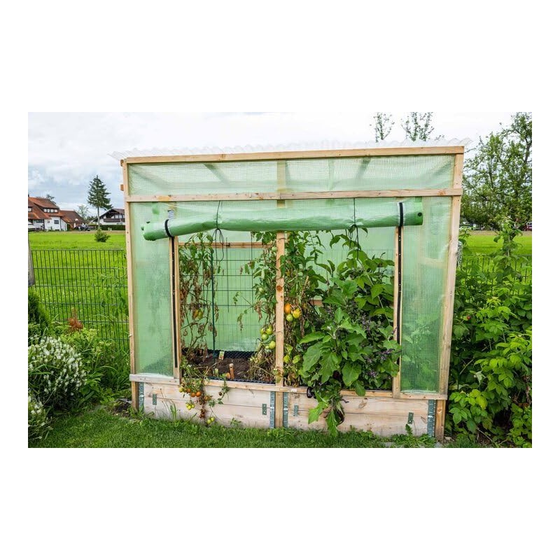 VEPATIM Grid Tarpaulin 2.00 x 1.00 m Transparent with Green