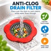 2-Pack Silicone Sink Strainers for Kitchen Drains – 4.5-Inch Anti-Clog