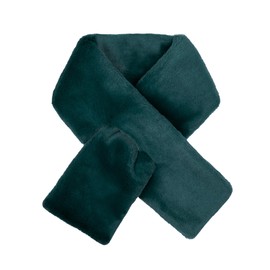 Futrzane Modern Scarf - Womens Faux Fur Stoles Wraps - Soft Collar for Jackets (Green Modern)