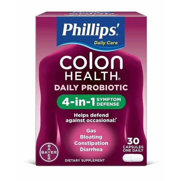Phillips' Colon Health Probiotic Capsules, 30 Count Bottle - Pack of 3