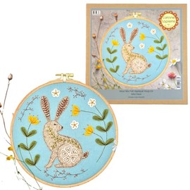 Corinne Lapierre Wild Hare Felt Appliqué Hoop Kit, Small