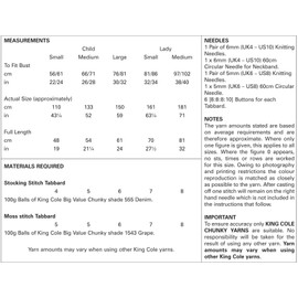 King Cole 4842 Knitting Pattern Childs & Adult Poncho in Big Value Chunky